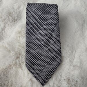Fendi Men's Tie Hounds tooth Black Gray #080